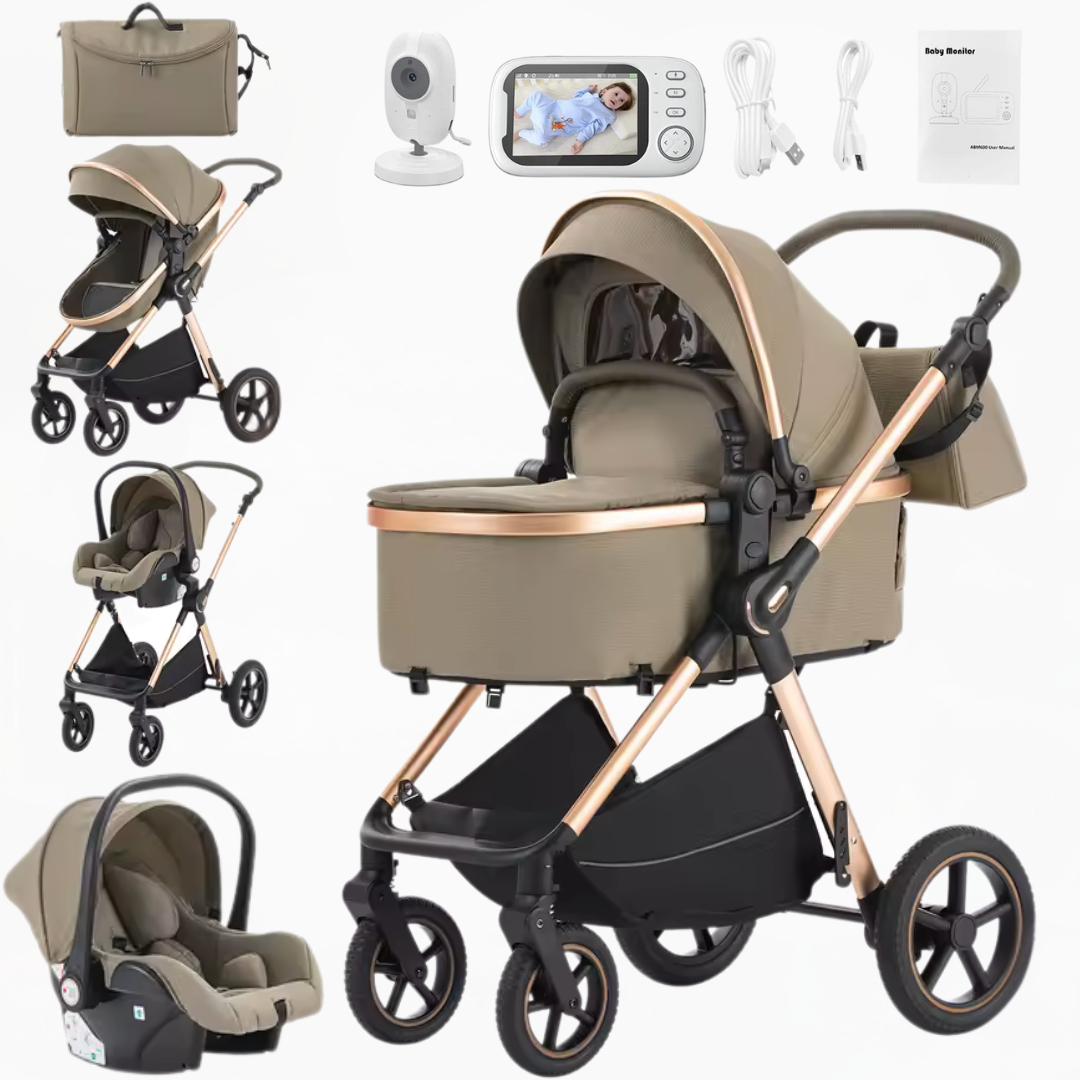 Luxury Travel System and Free Wireless Baby Monitor Bundle