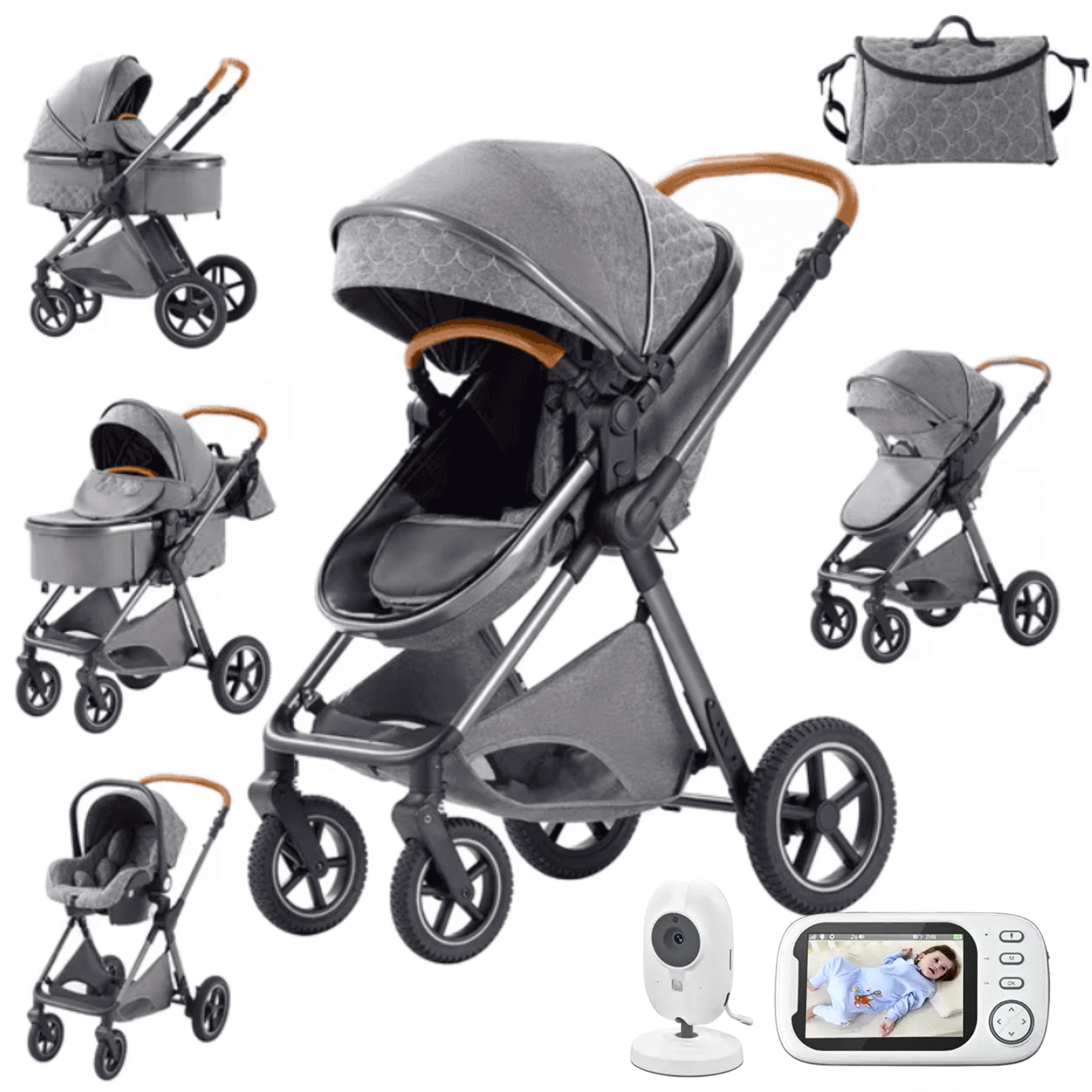 UrbanNest H2 Travel System with Free Wireless Baby Monitor