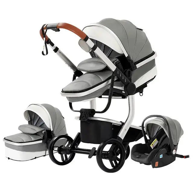 Tan leather stroller cheap