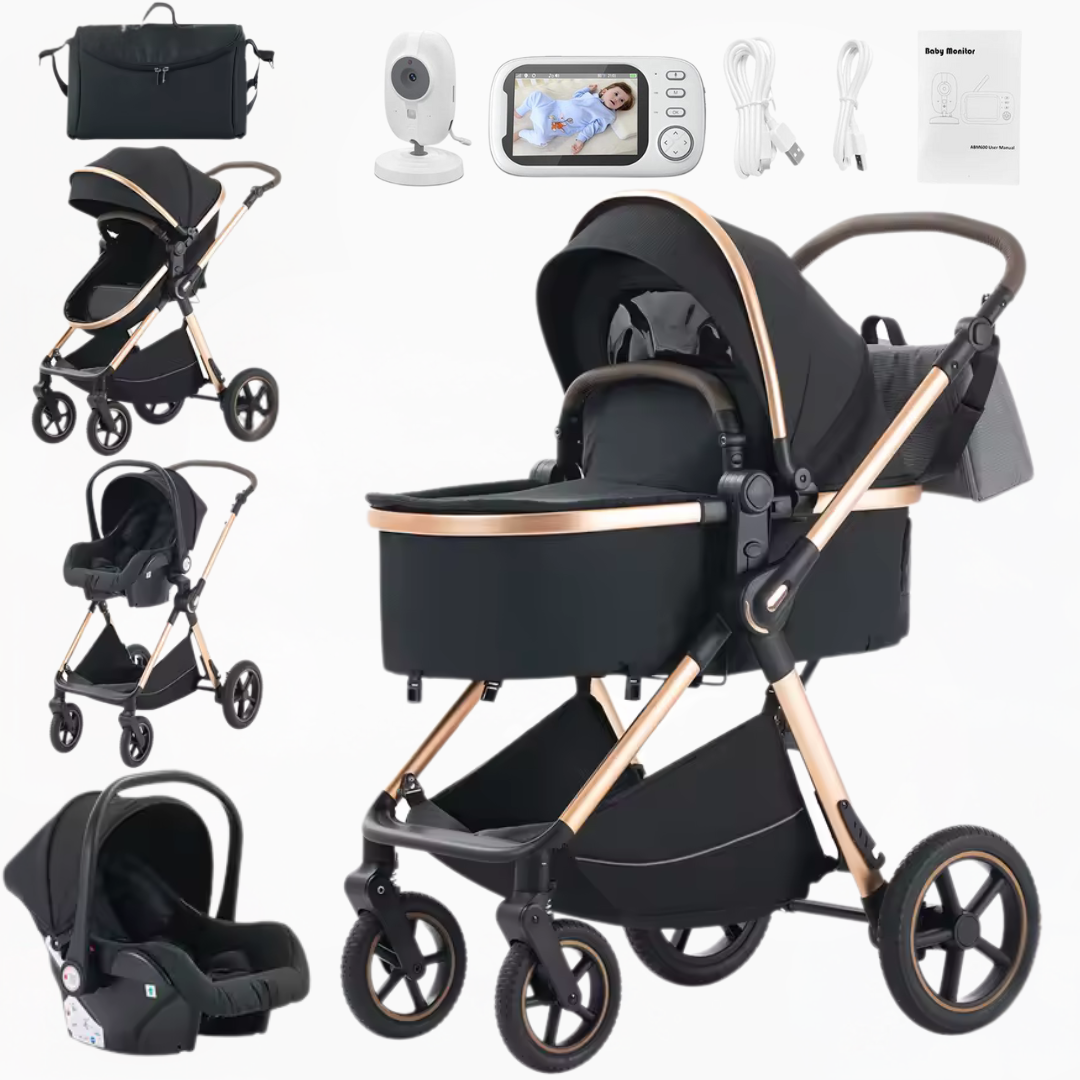 Luxury Travel System and Free Wireless Baby Monitor Bundle