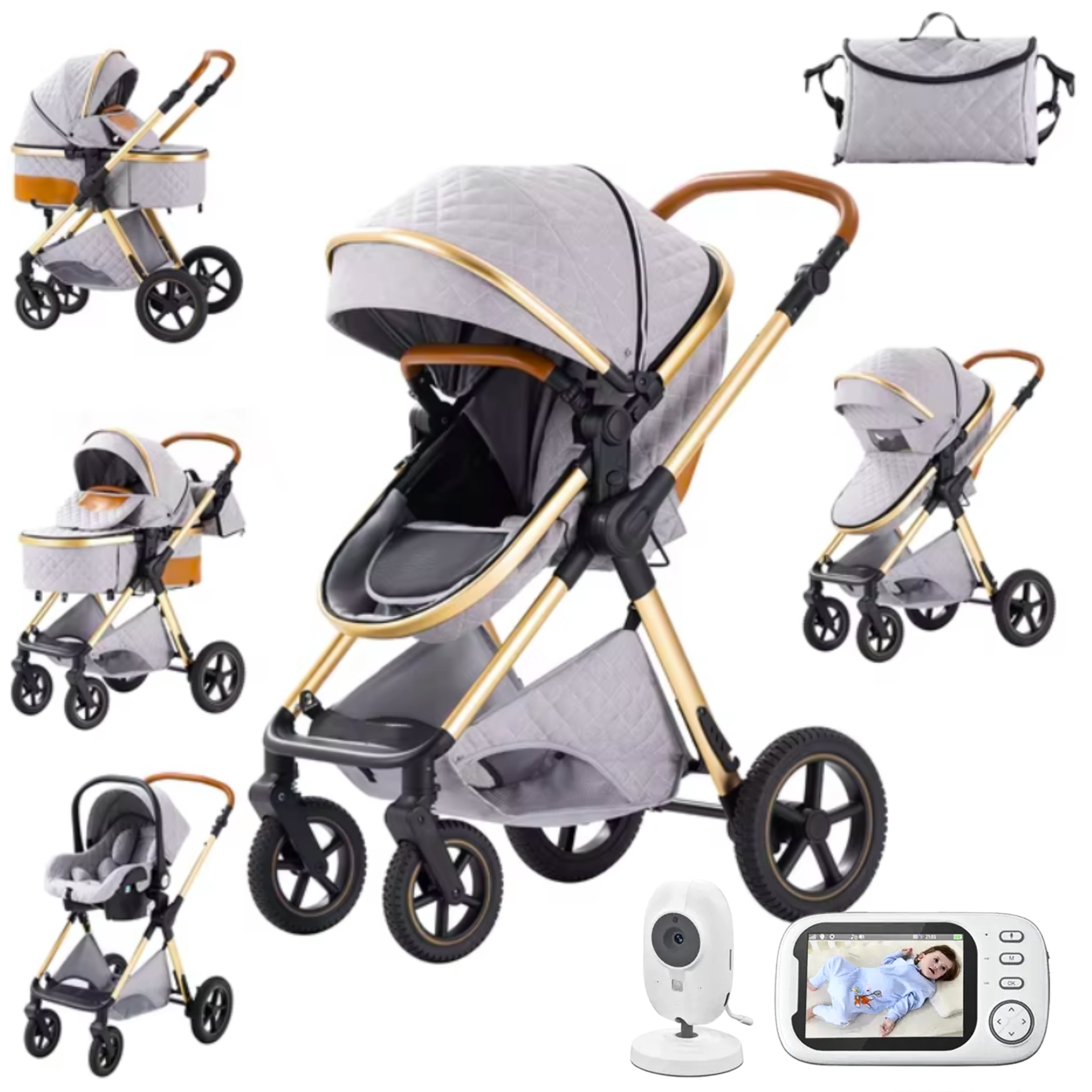 UrbanNest H2 Travel System with Free Wireless Baby Monitor
