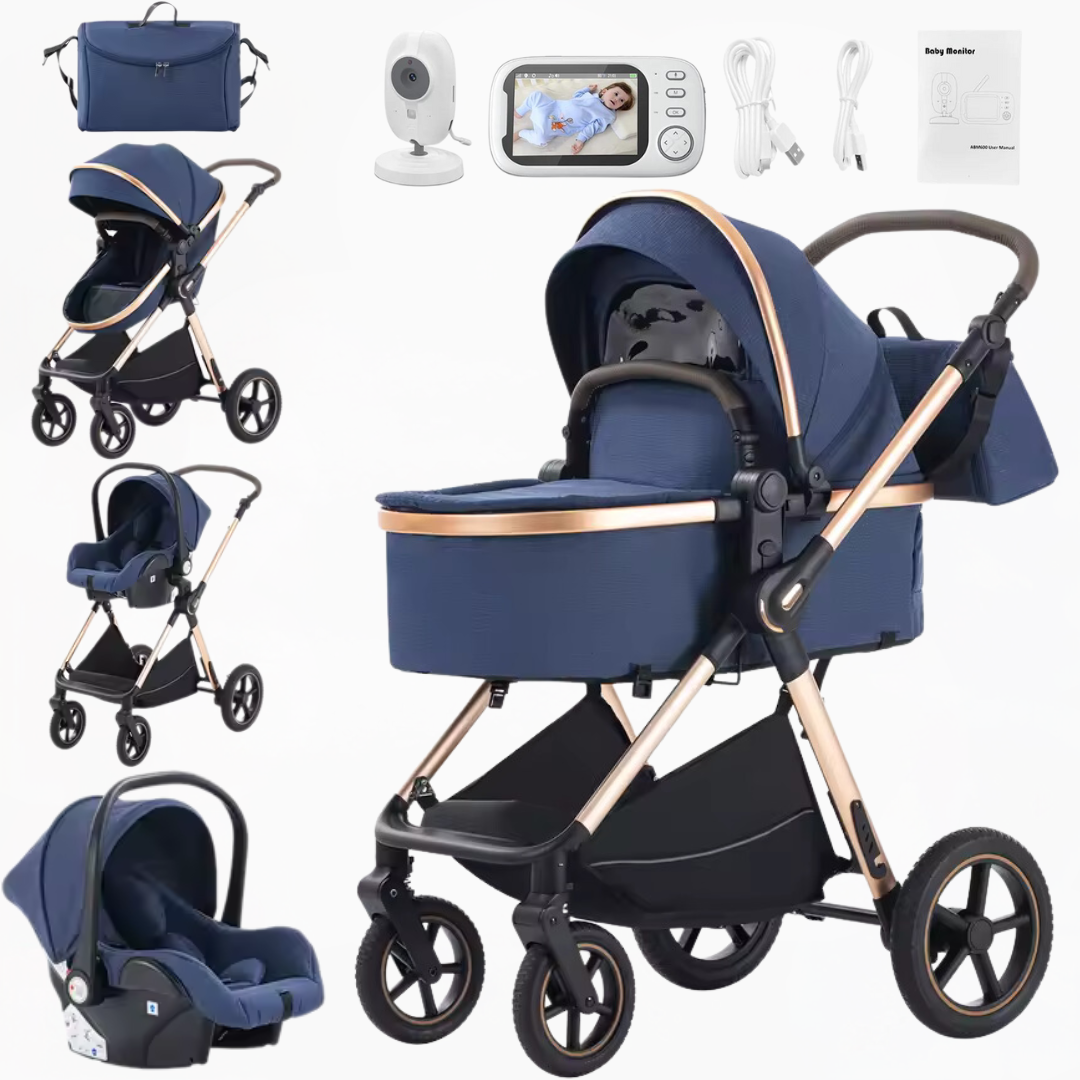 Luxury Travel System and Free Wireless Baby Monitor Bundle