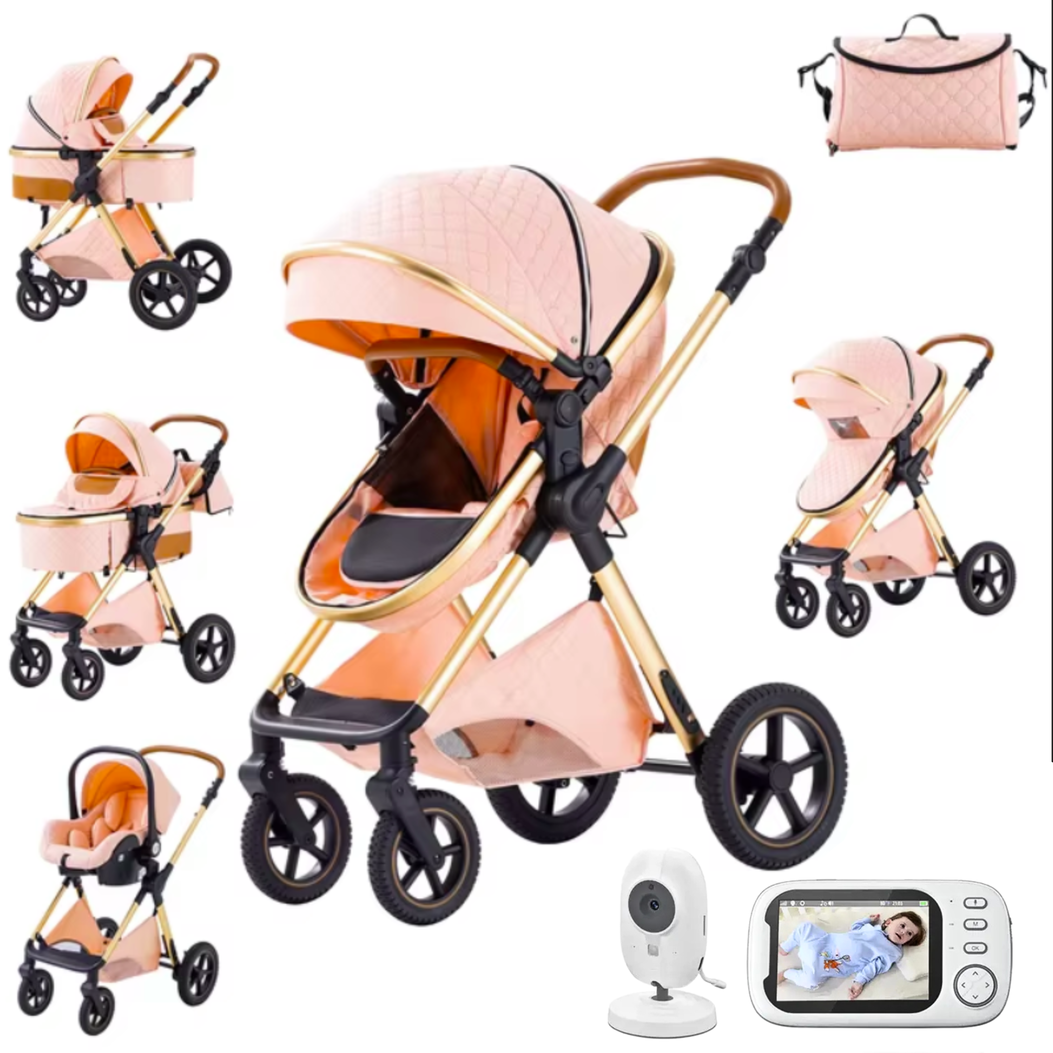 UrbanNest H2 Travel System with Free Wireless Baby Monitor