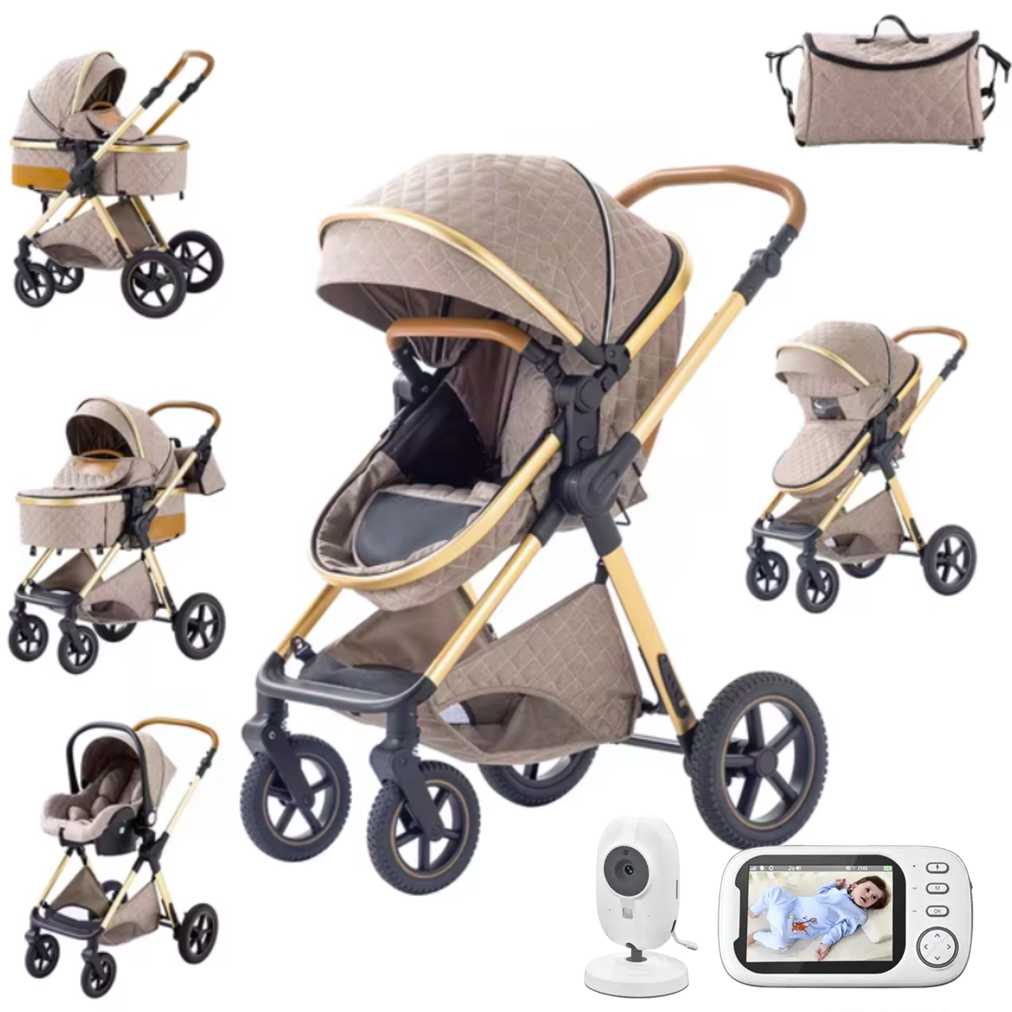 UrbanNest H2 Travel System with Free Wireless Baby Monitor