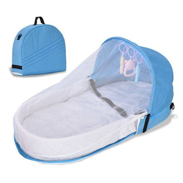 Portable Baby Crib With Mosquito Net For Travel Days