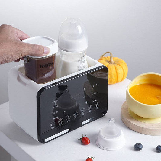 a person is putting a cup of coffee into a toaster