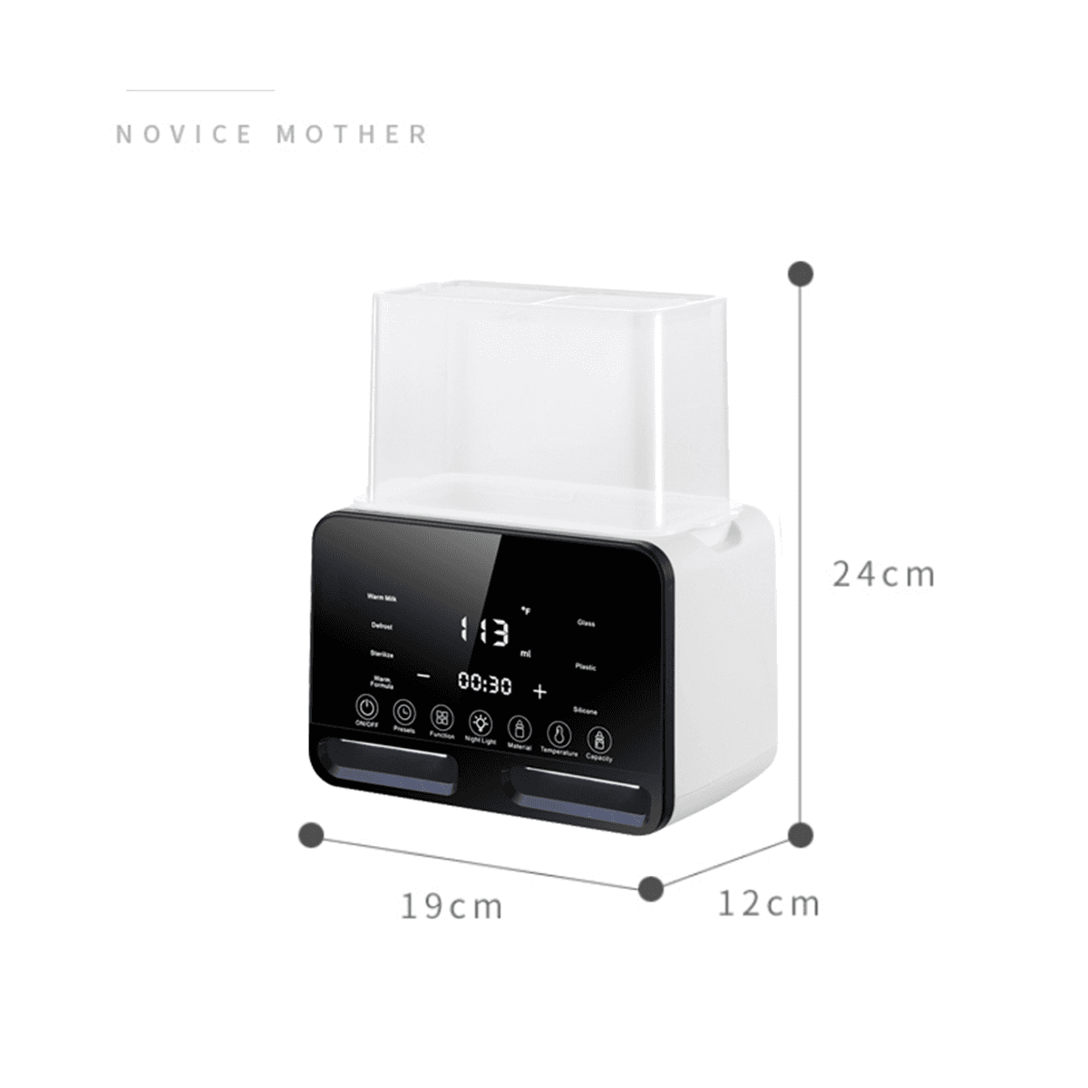 a black and white clock on a white background