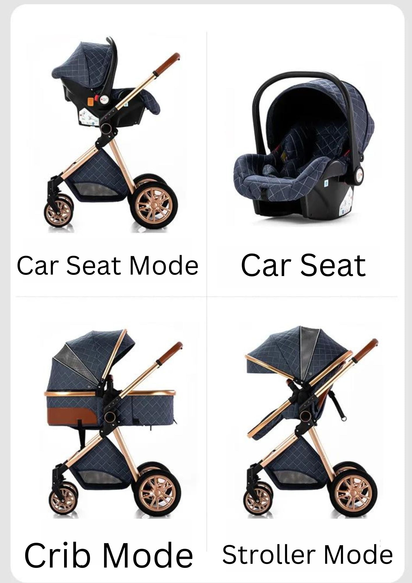 a series of pictures showing different types of strollers