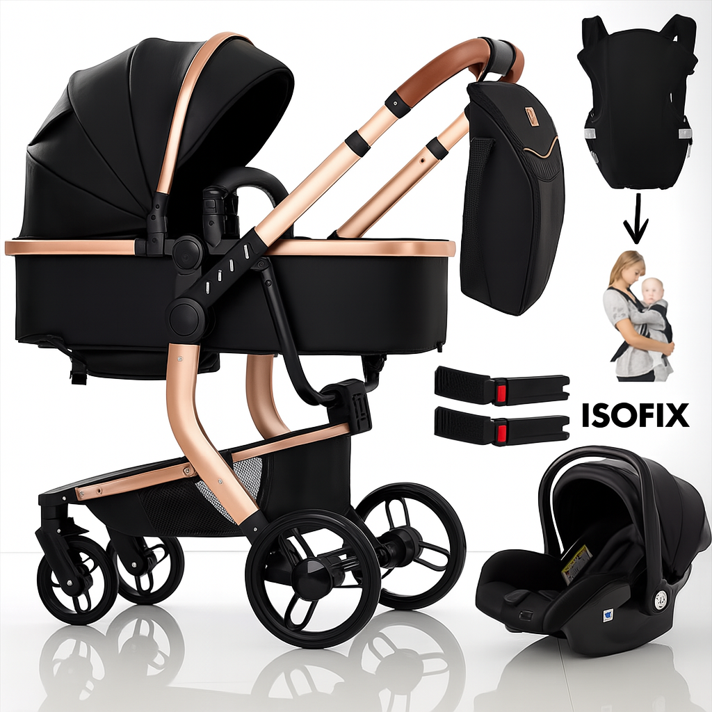 Luxury All in One Leather Pushchair Bundle