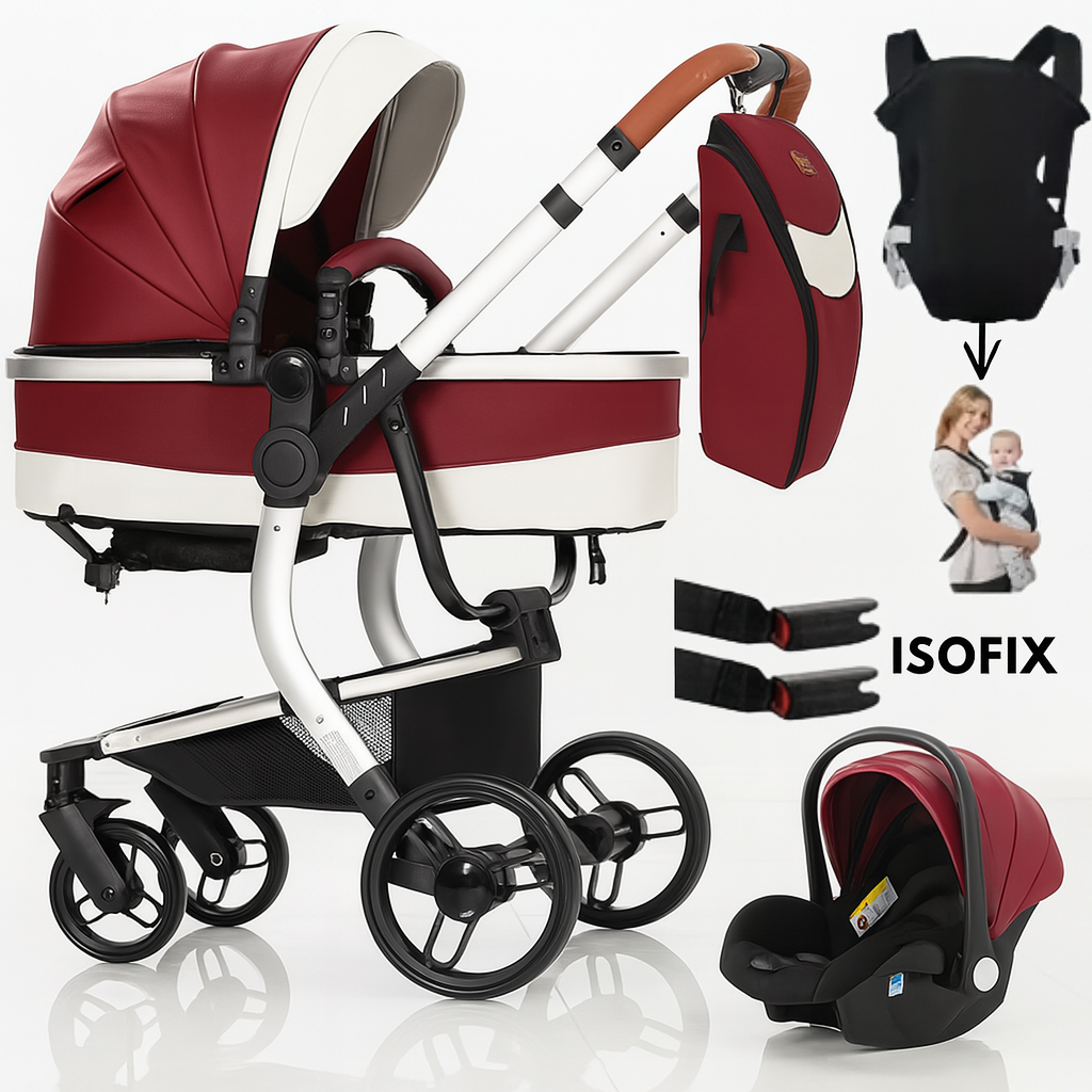 Luxury All in One Leather Pushchair Bundle
