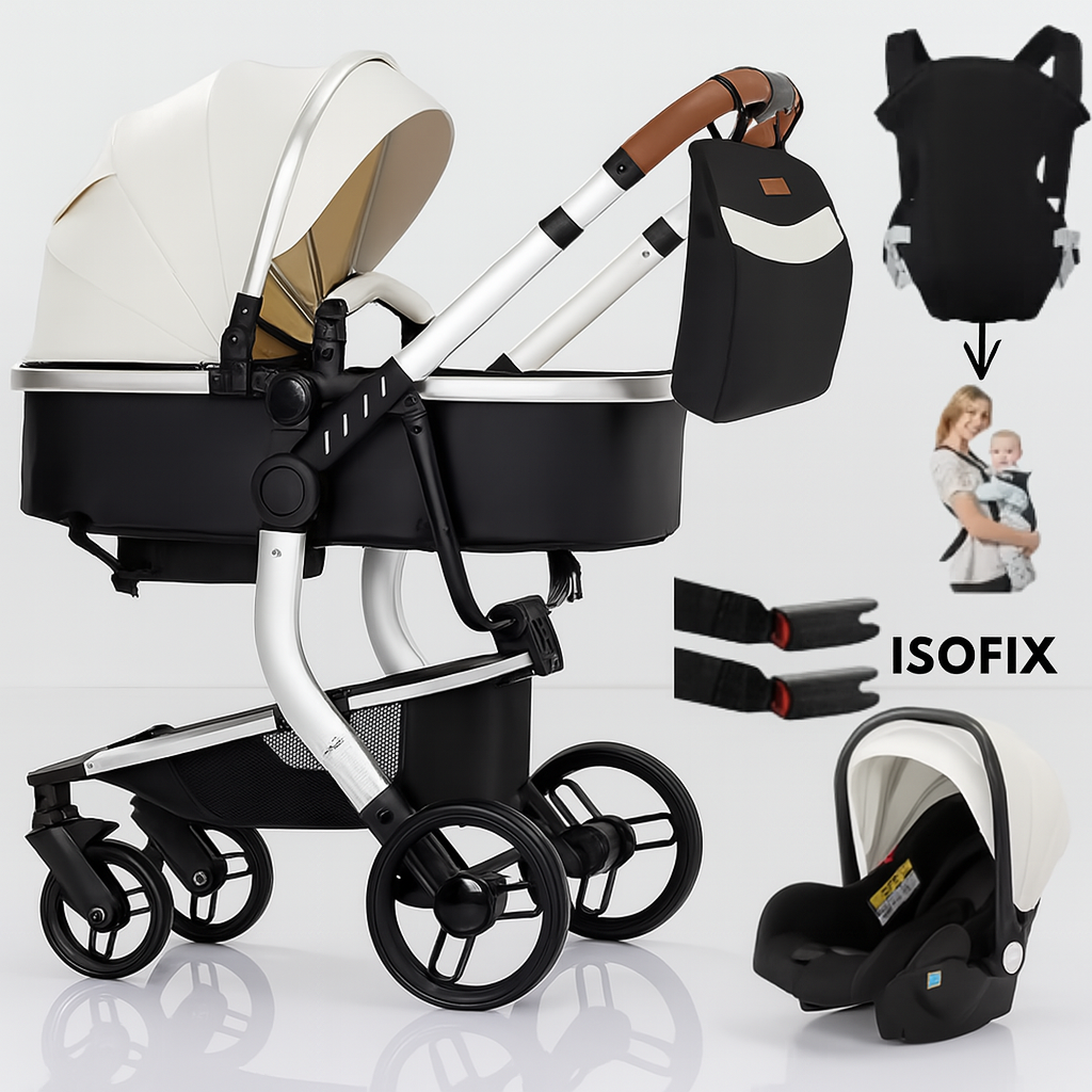 Luxury All in One Leather Pushchair Bundle