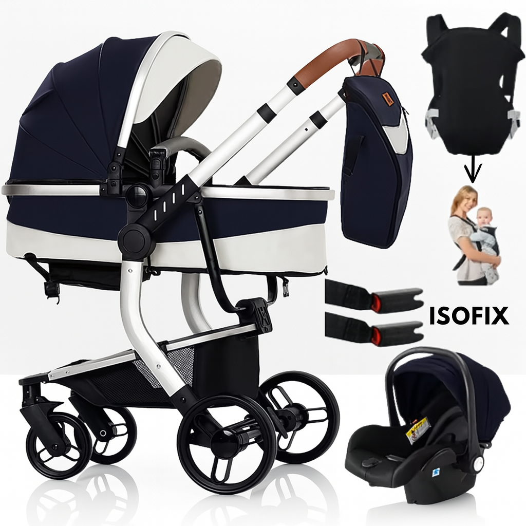 Luxury All in One Leather Pushchair Bundle