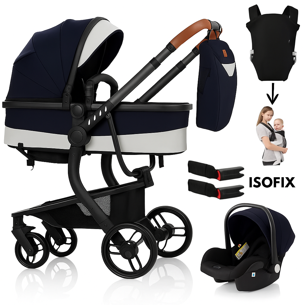 Luxury All in One Leather Pushchair Bundle
