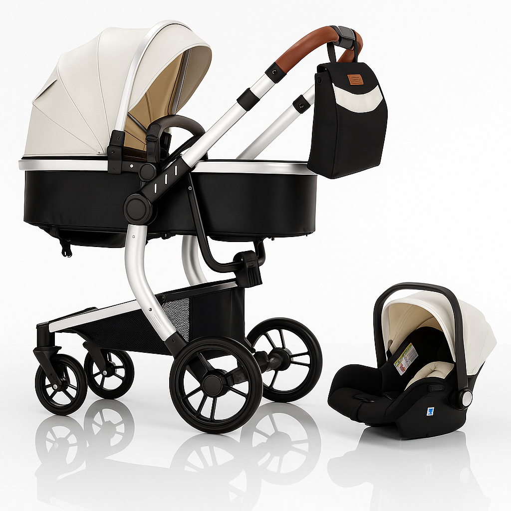 Luxury All in One Leather Pushchair Bundle