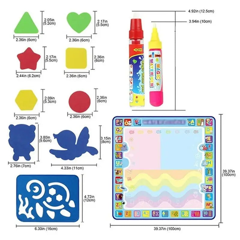 a picture of a child's play set with markers and paints