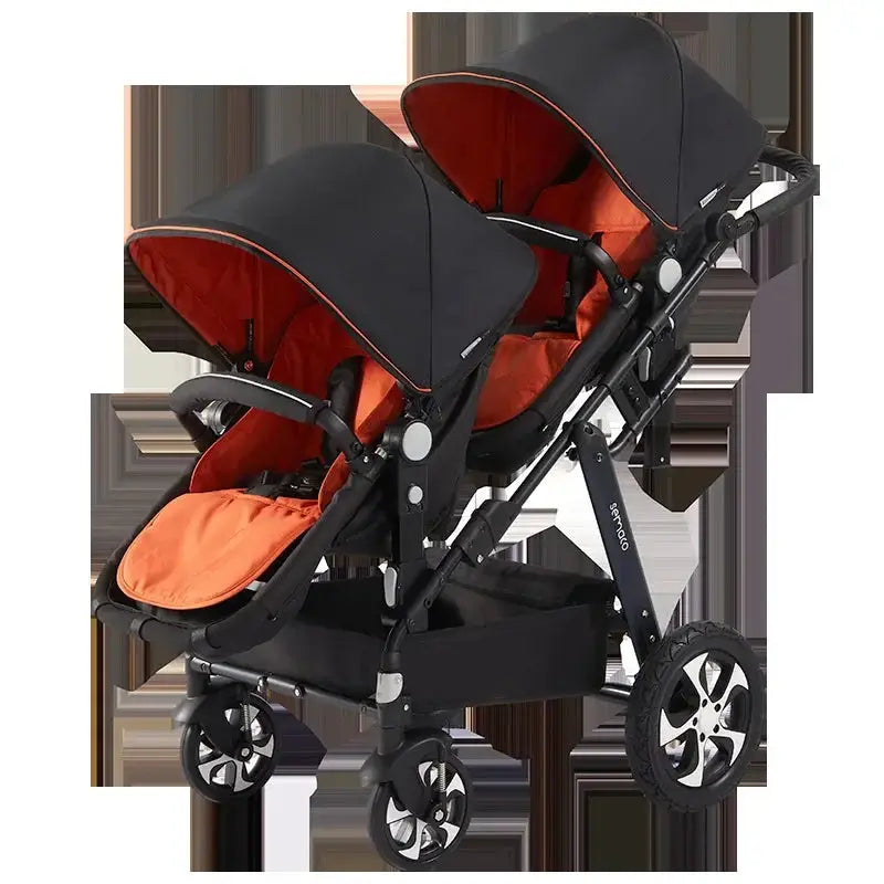 All Terrain Twin Double Pushchair Crib and Stroller Set