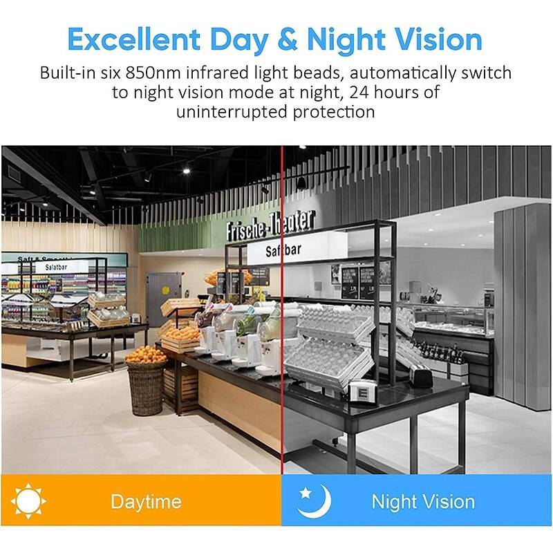 a picture of a store with the words excellent day and night vision