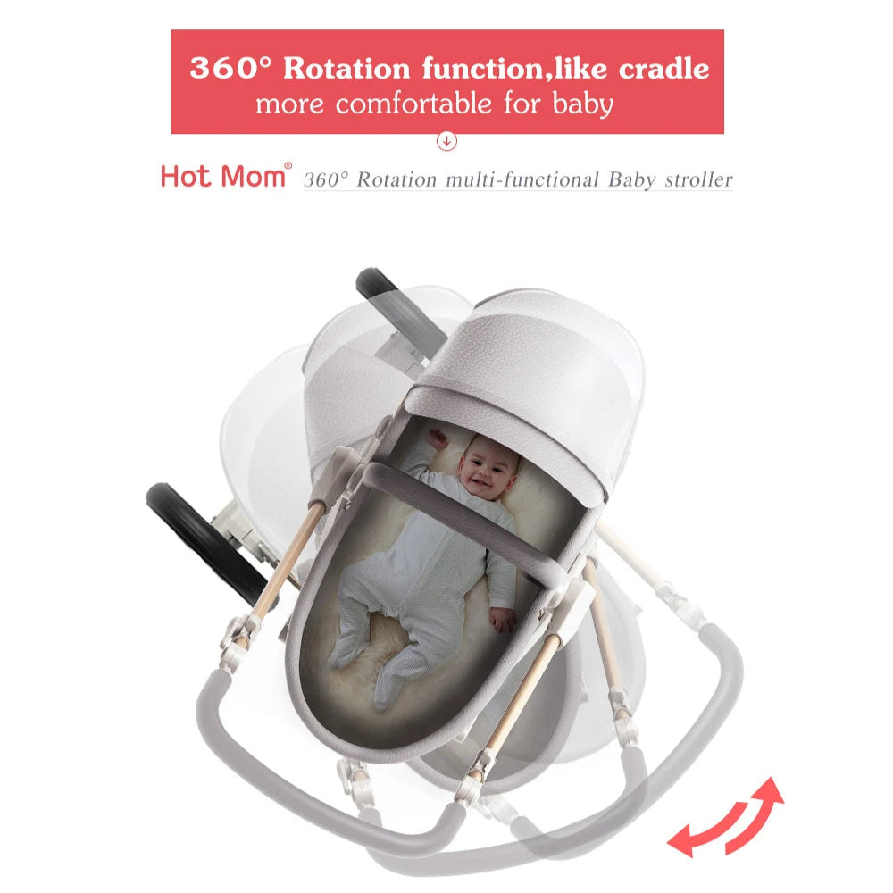 360° Rotating Hot Mom Pushchair