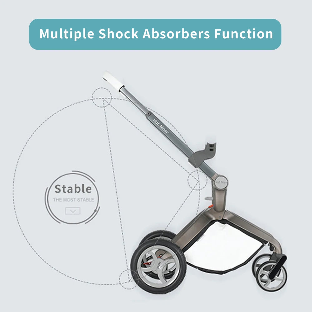 Hot Mom High Landscape 360° Rotation Pushchair Set