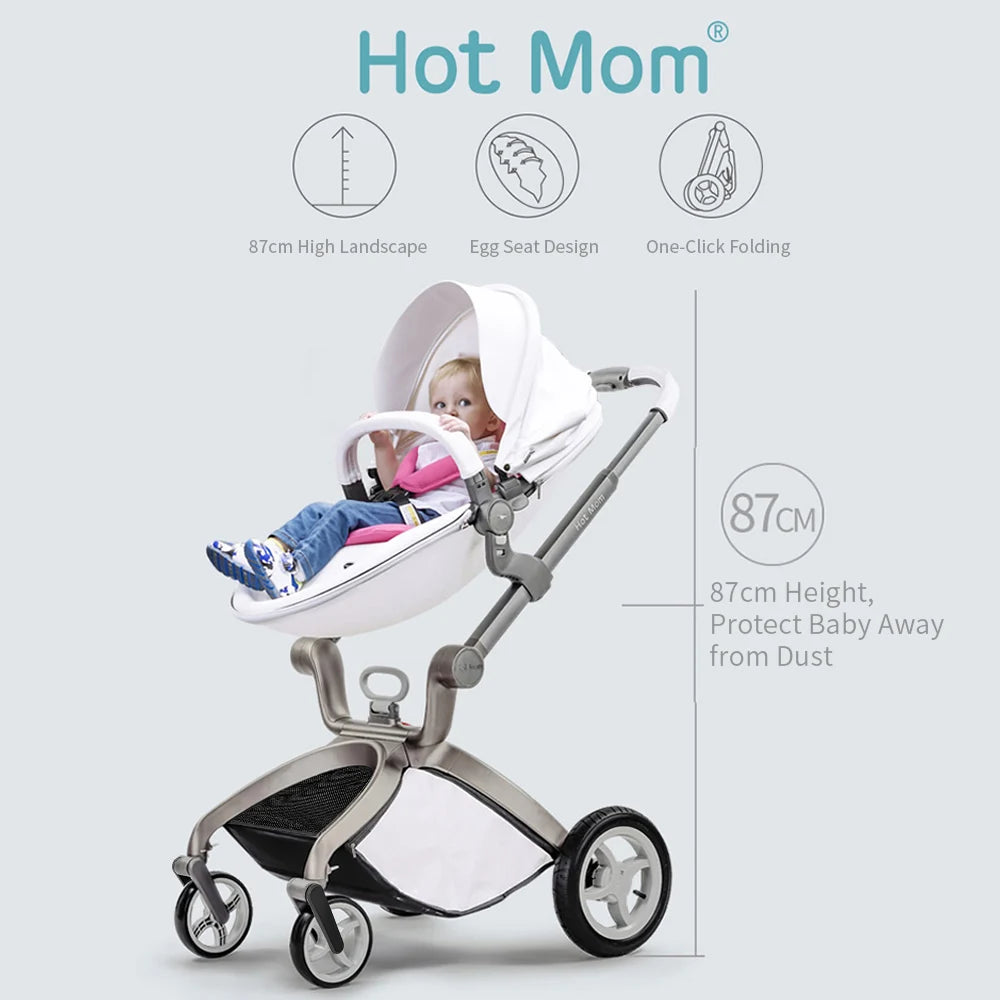 Hot Mom High Landscape 360° Rotation Pushchair Set