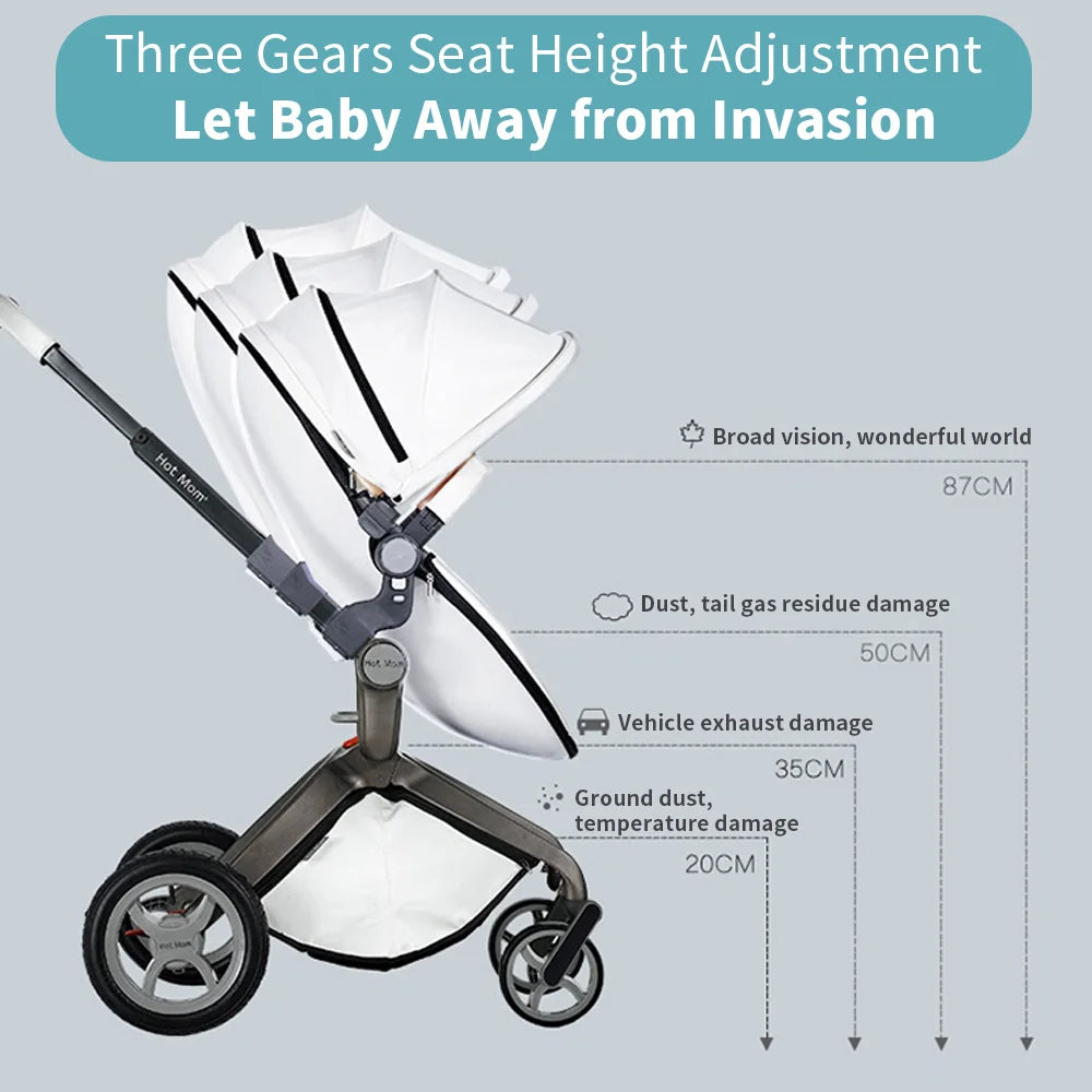 Hot Mom High Landscape 360° Rotation Pushchair Set