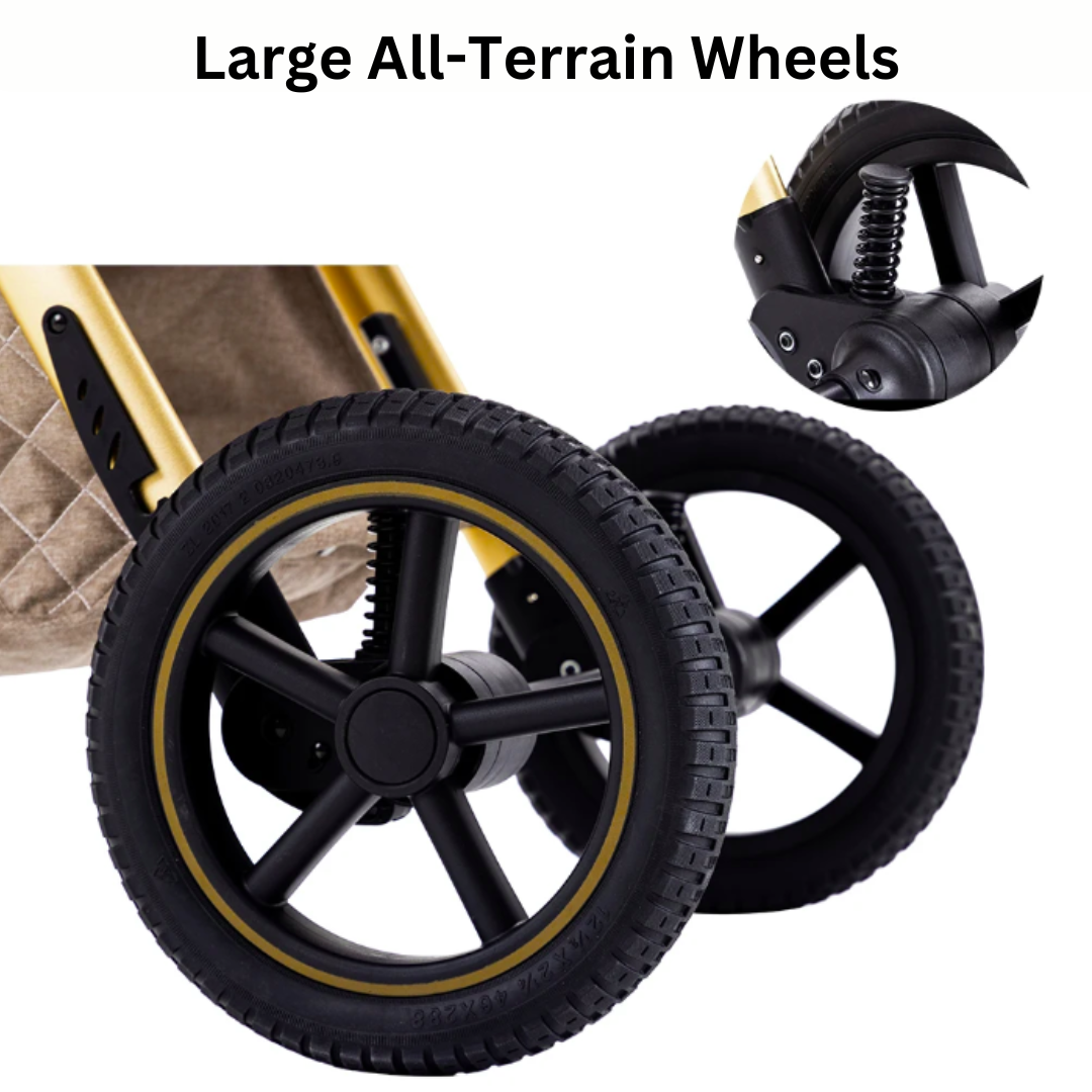 Luxury 3 In 1 Pram set Stroller Crib and Car Seat BabyAbout