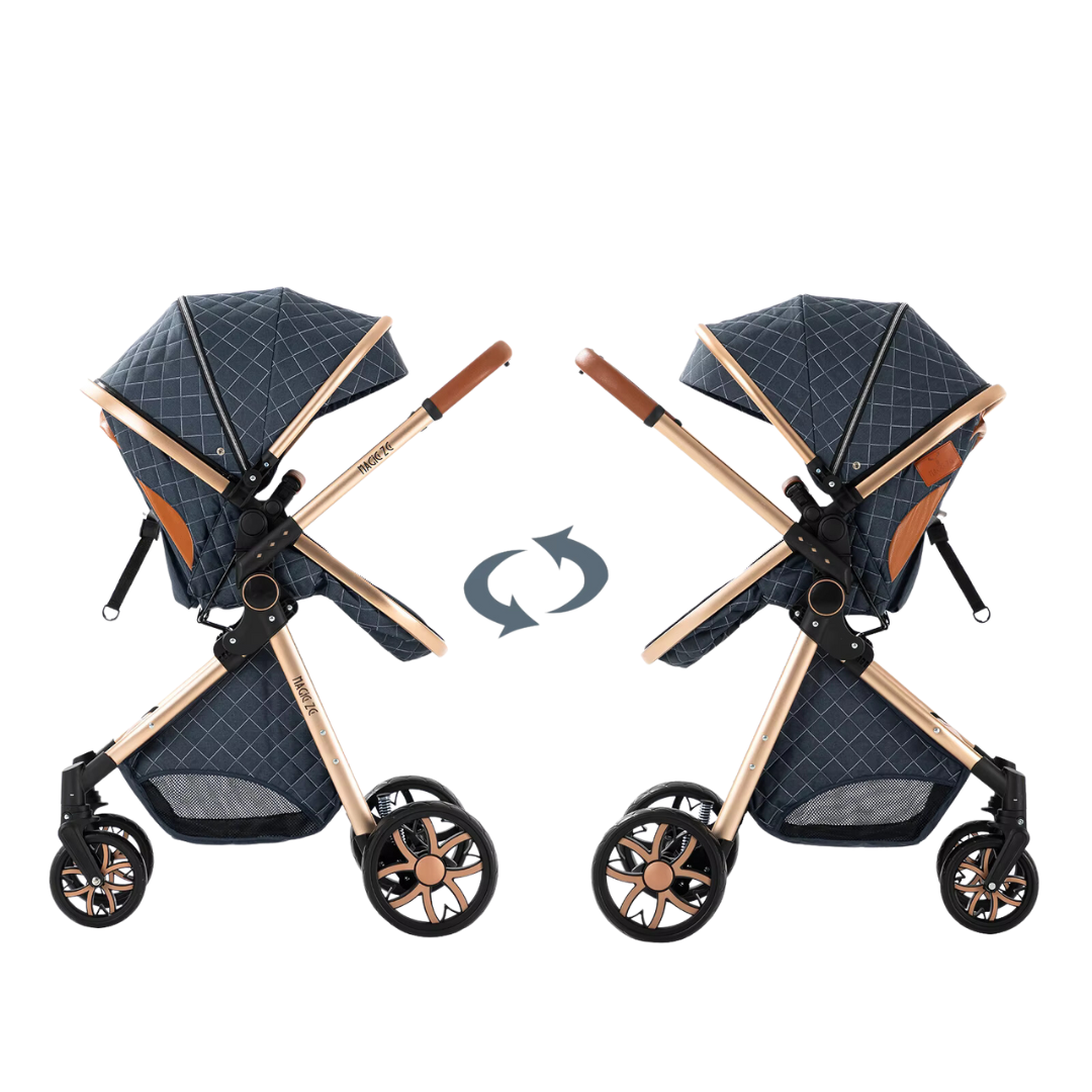 Luxury 3 In 1 Pushchair set Stroller Crib and Car Seat