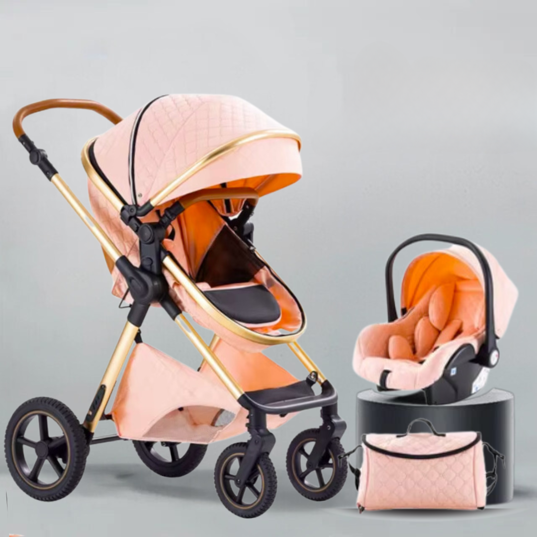 Deluxe 3 In 1 Pram and Car Seat Bundle