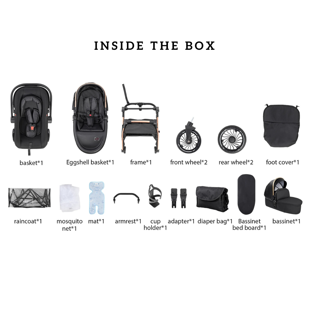 Luxury Egg Shape 3-in-1 Travel System + Free Smart Baby Monitor