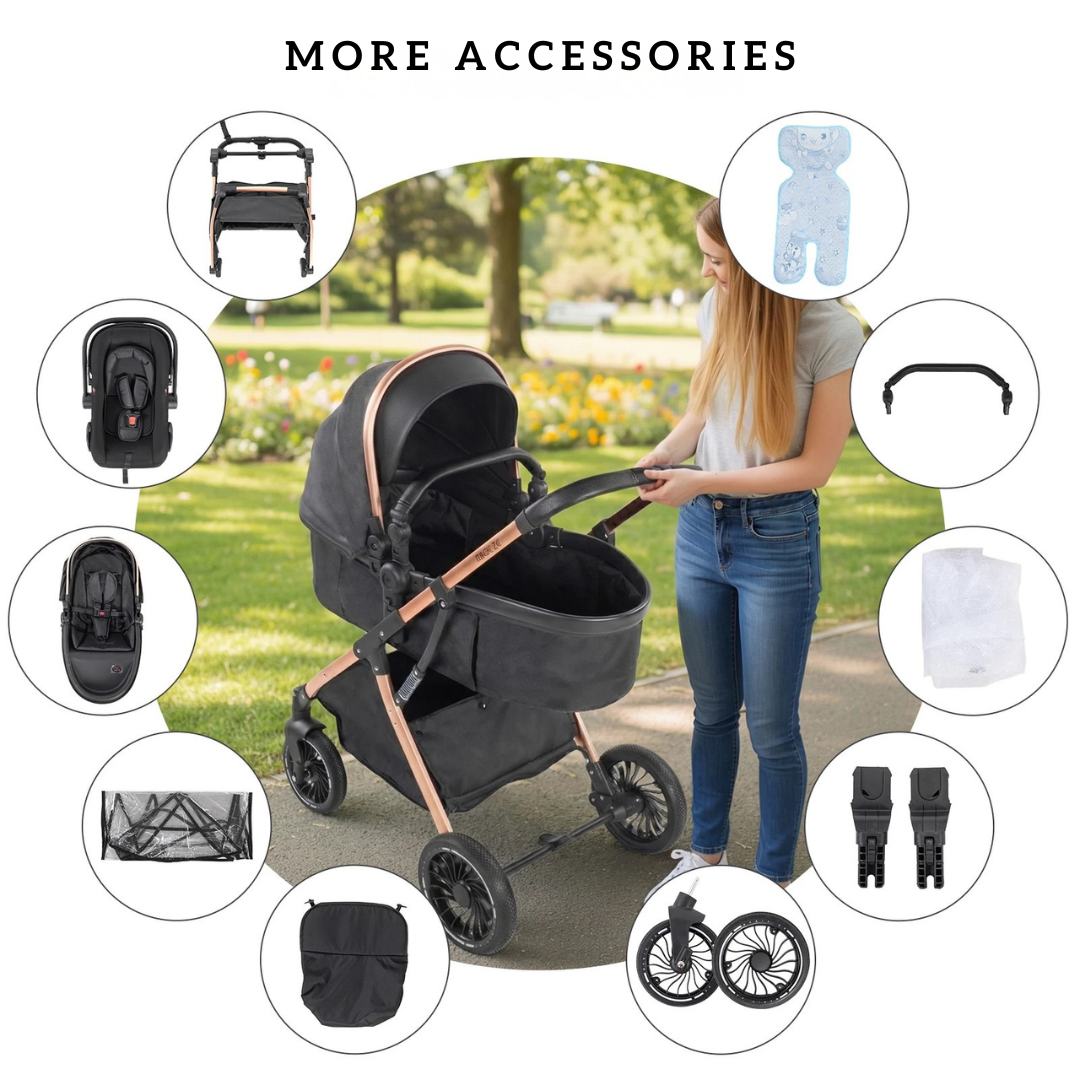 Luxury Egg Shape 3-in-1 Travel System + Free Smart Baby Monitor