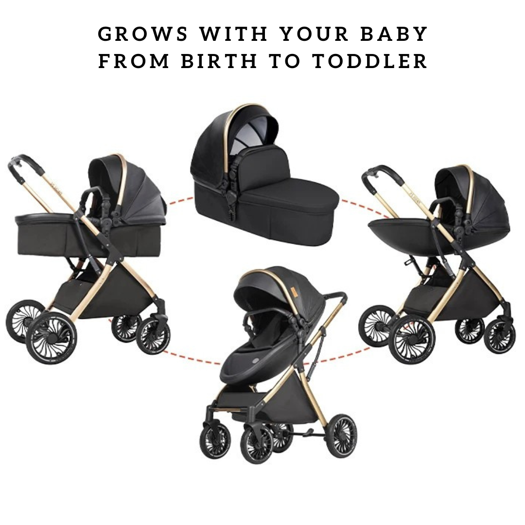 Luxury Egg Shape 3-in-1 Travel System + Free Smart Baby Monitor
