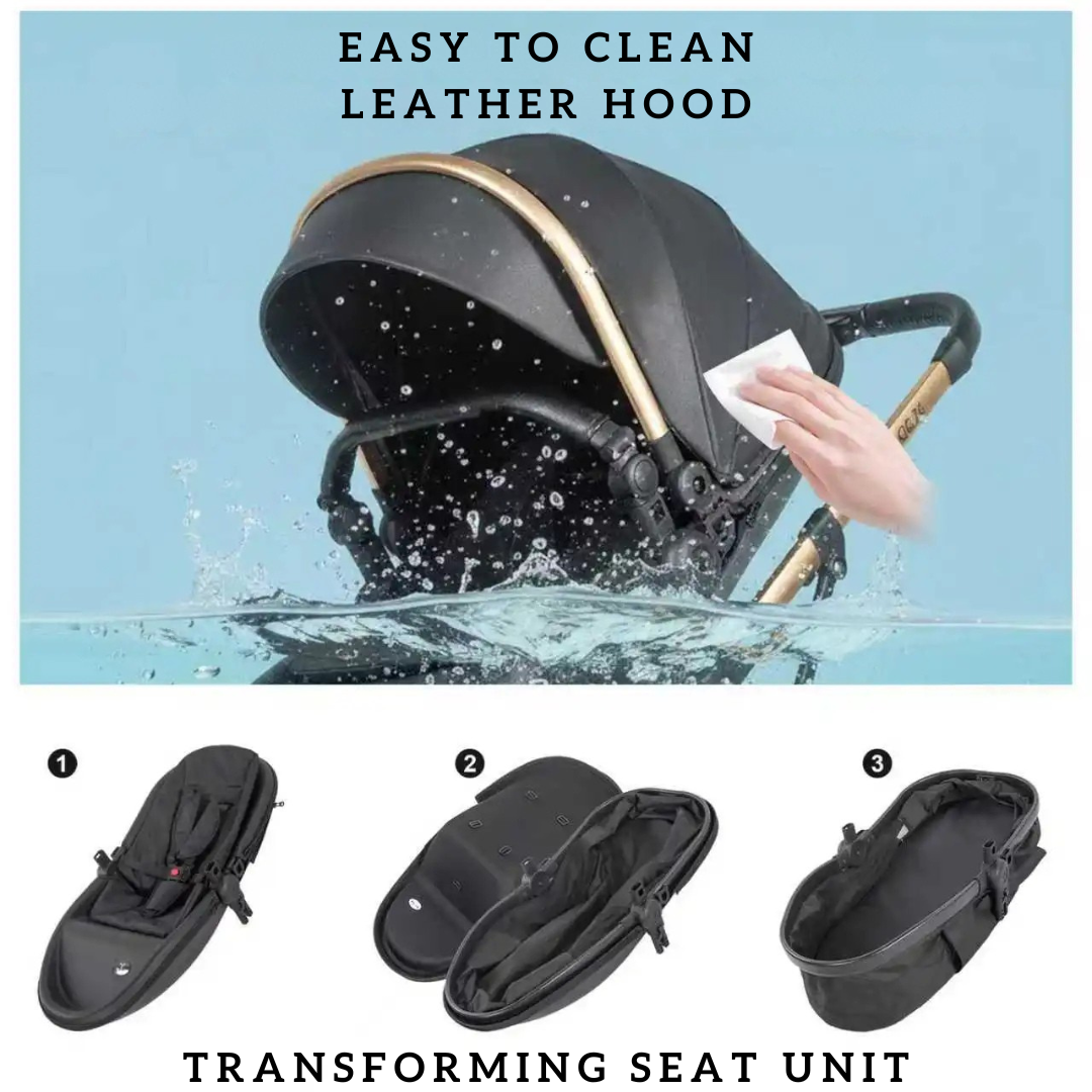 Luxury Egg Shape 3-in-1 Travel System + Free Smart Baby Monitor