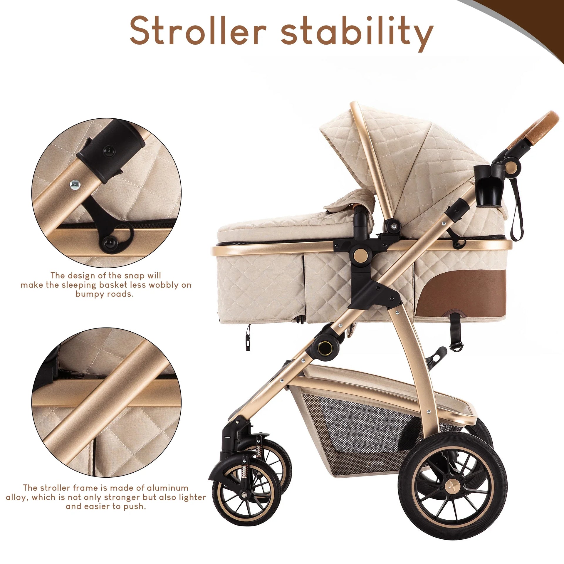 3 in 1 Luxury Pram and Multi-Functional Baby Carrier Travel Bundle