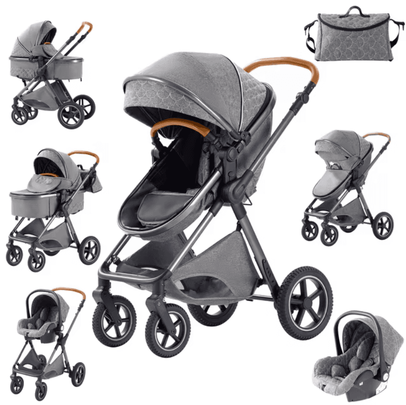 Deluxe 3 In 1 Pram and Car Seat Bundle