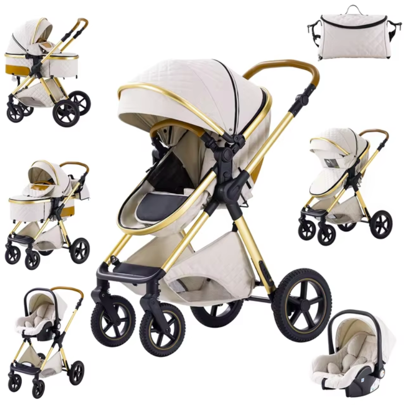 Deluxe 3 In 1 Pram and Car Seat Bundle