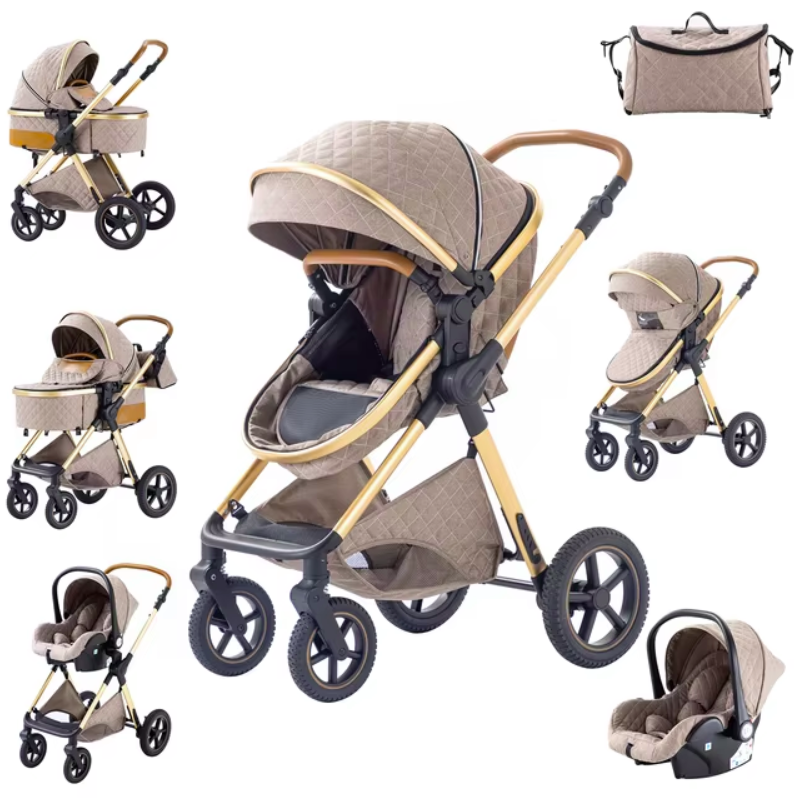 Deluxe 3 In 1 Pram and Car Seat Bundle