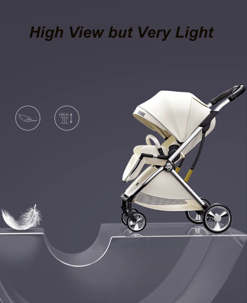 Luxurious High Landscape Baby Stroller with Egg-Shaped Seat