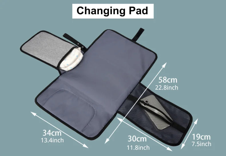 Multifunctional Diaper Bag Backpack with Changing Station