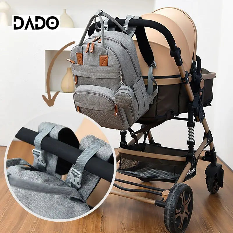 Multifunctional Diaper Bag Backpack with Changing Station