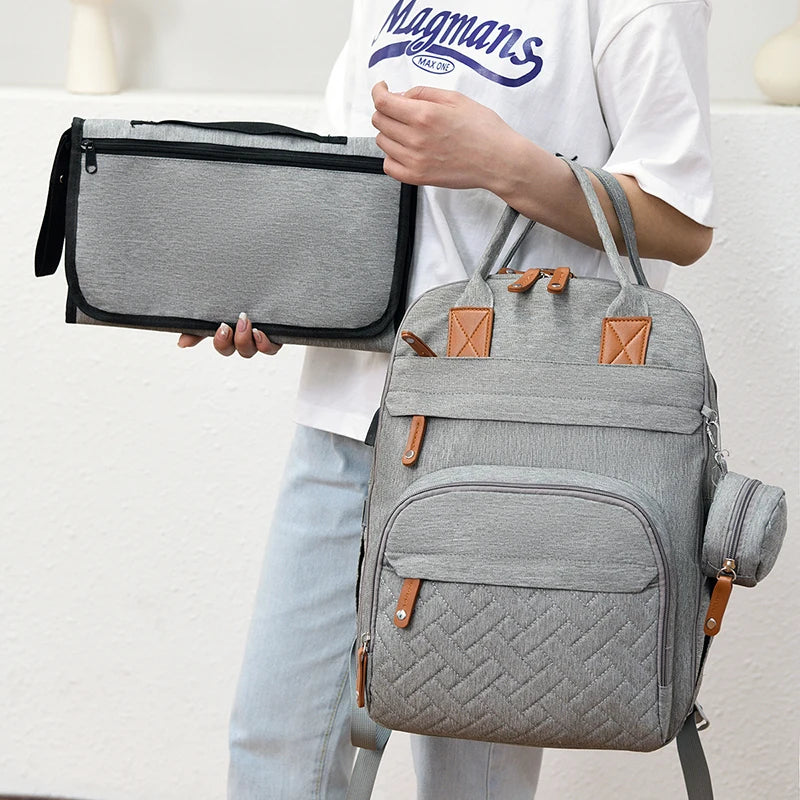 Multifunctional Diaper Bag Backpack with Changing Station