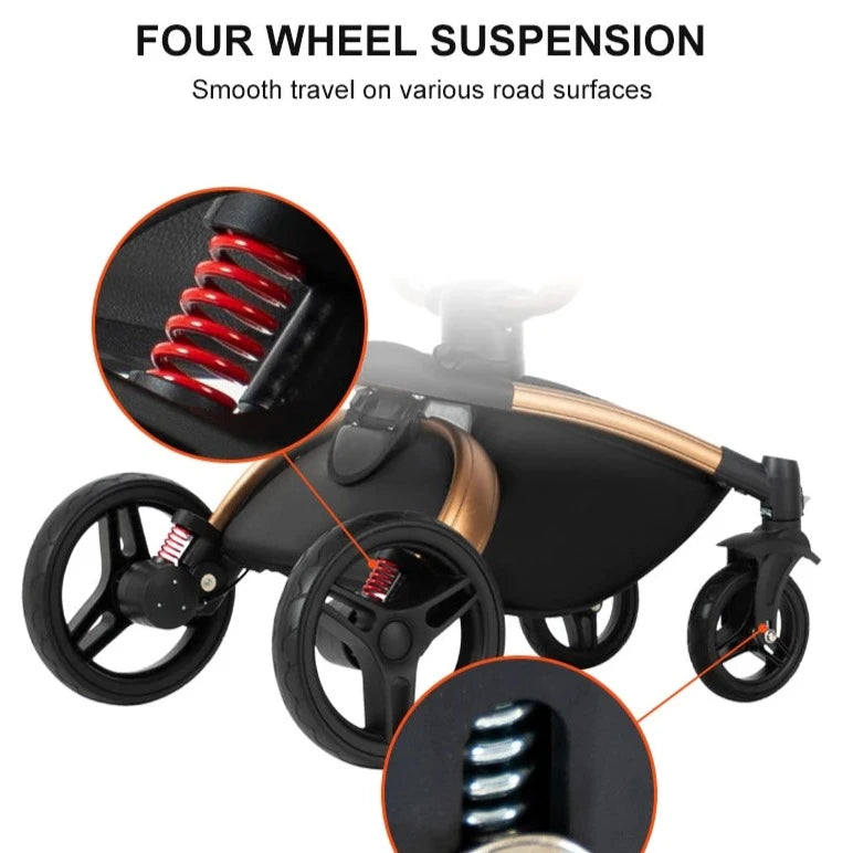 Pram with suspension on sale