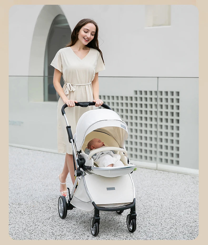 Luxurious High Landscape Baby Stroller with Egg-Shaped Seat