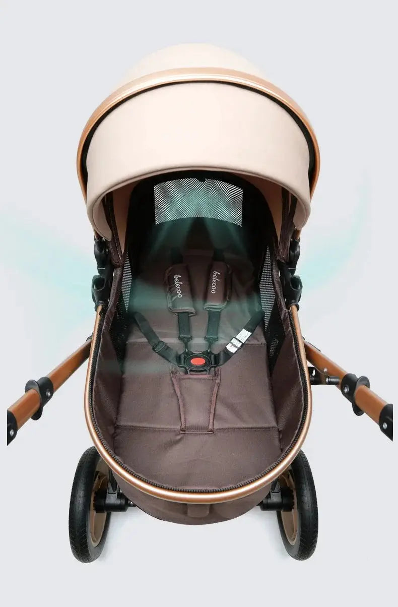 a close up of a stroller on a white background