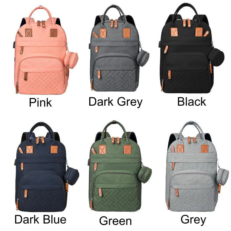 Multifunctional Diaper Bag Backpack with Changing Station