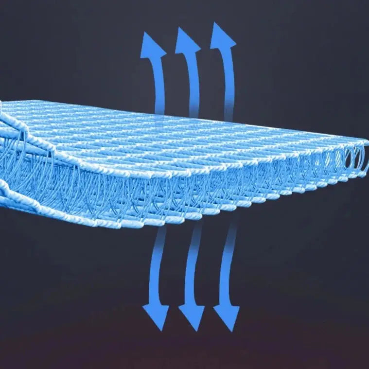 an image of a mattress that is in the air