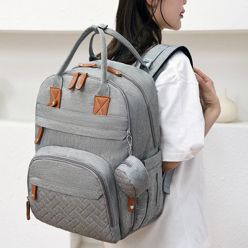 Multifunctional Diaper Bag Backpack with Changing Station