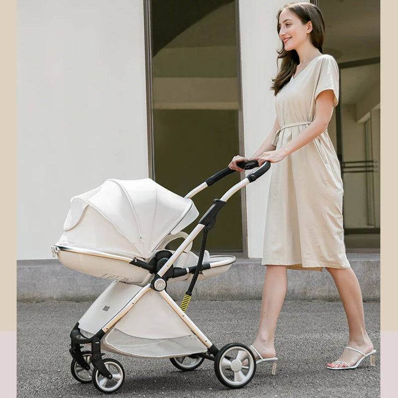 Luxurious High Landscape Baby Stroller with Egg-Shaped Seat