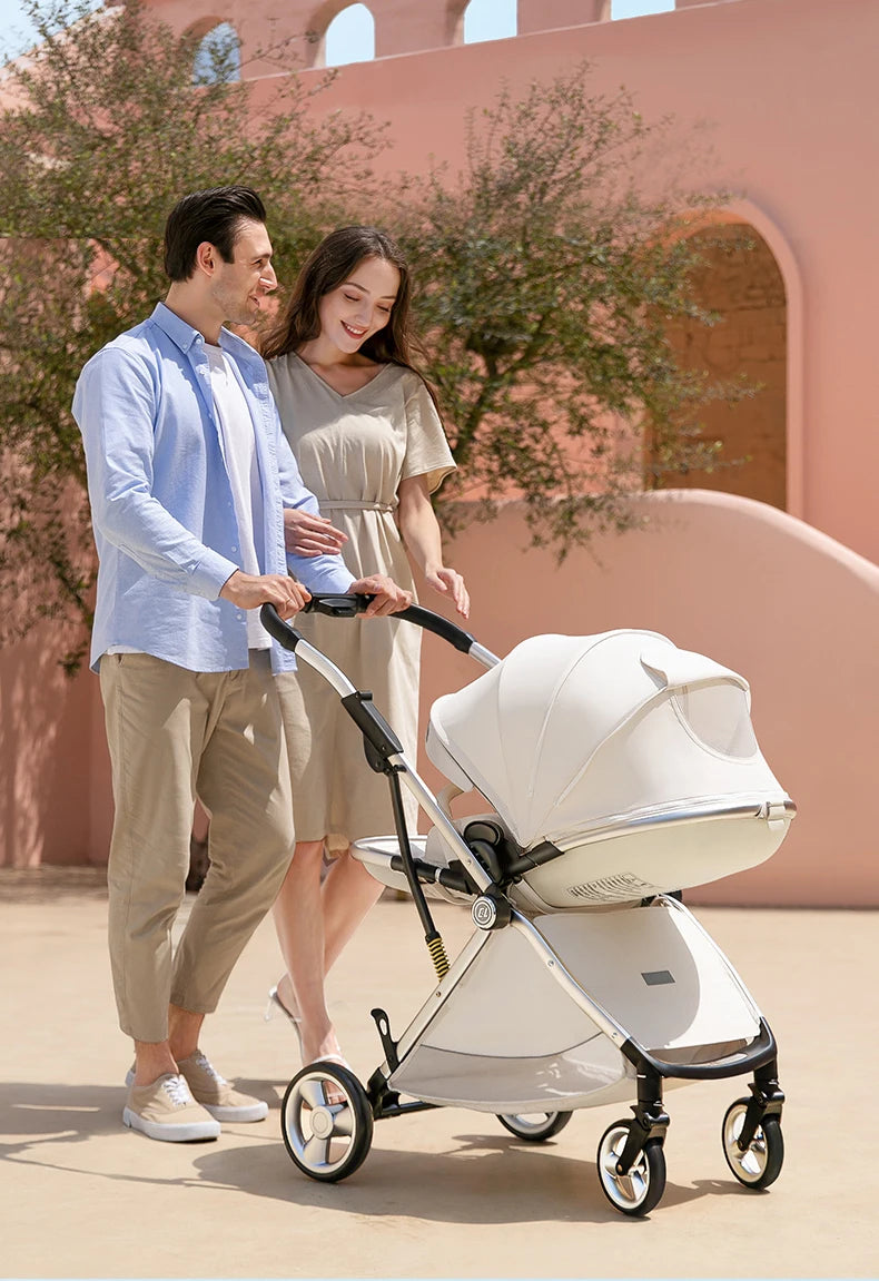 Luxurious High Landscape Baby Stroller with Egg-Shaped Seat