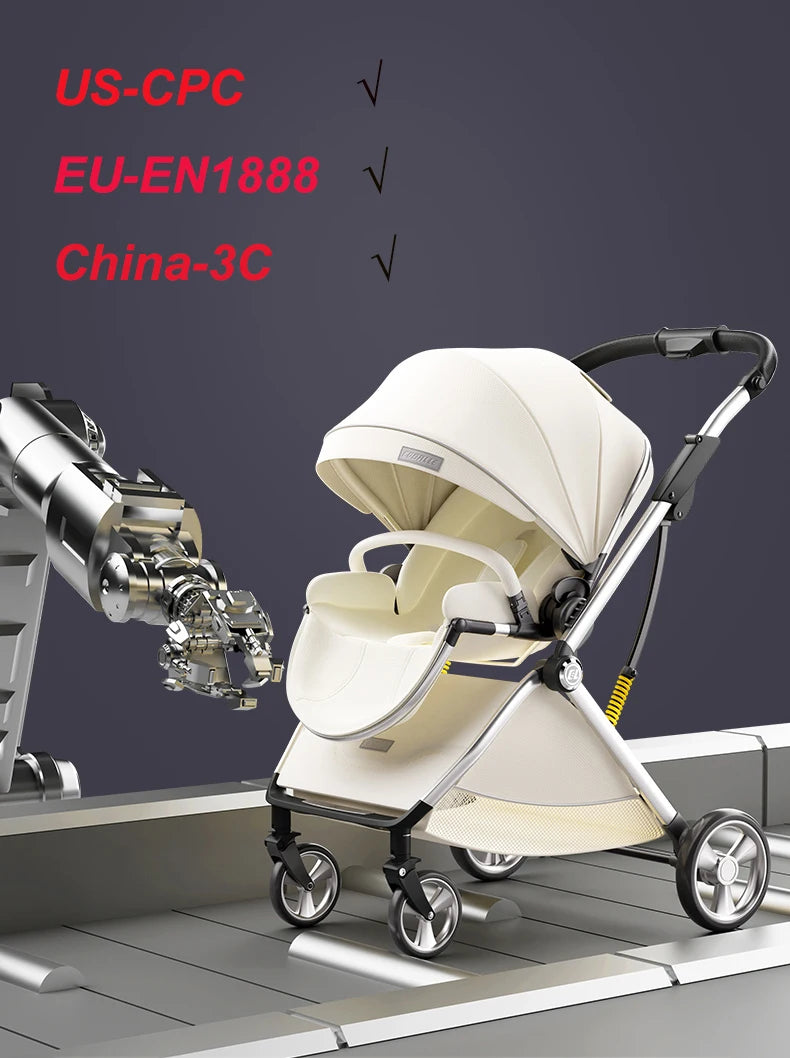 Luxurious High Landscape Baby Stroller with Egg-Shaped Seat