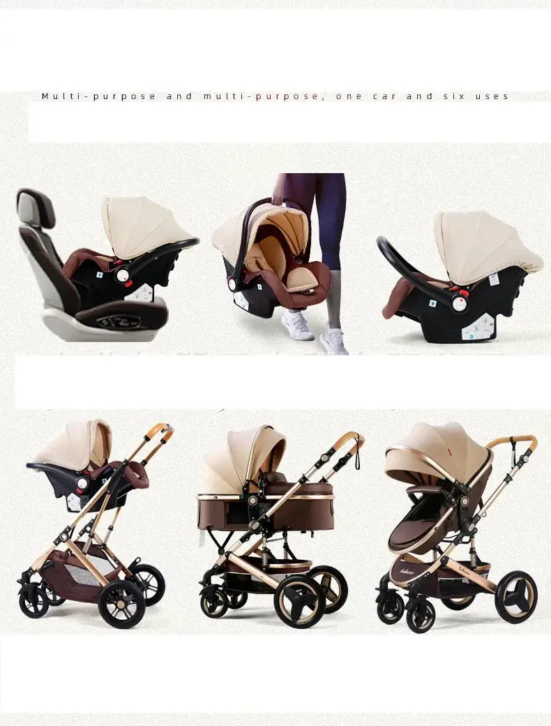 a series of photos showing different types of strollers